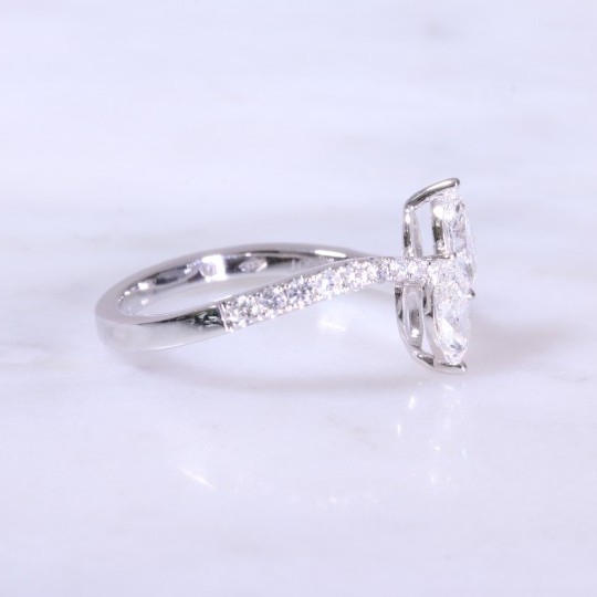 2 Stone Marquise Diamond Ring