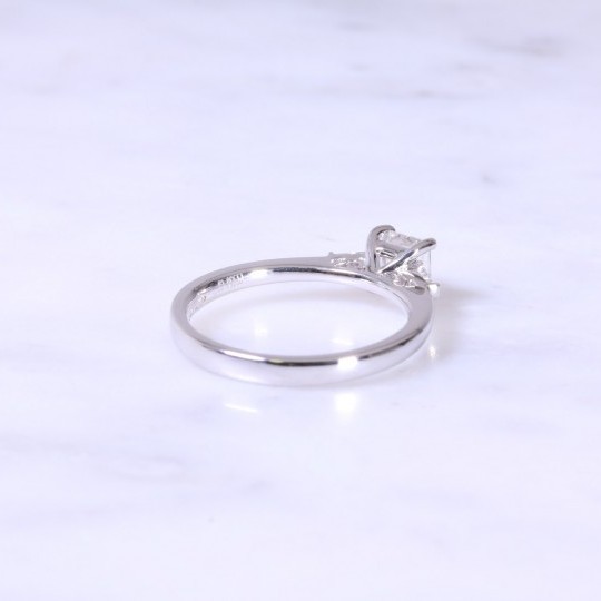 Asscher Cut Diamond Engagement Ring With Tapered Baguettes