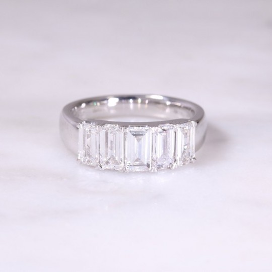 5 Stone Baguette Diamond Ring