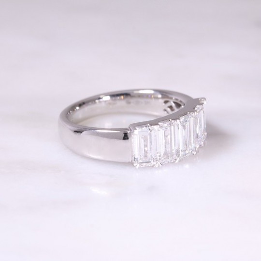 5 Stone Baguette Diamond Ring
