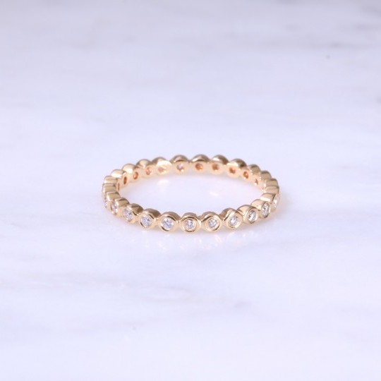 Rub-Over Set Full Eternity Ring