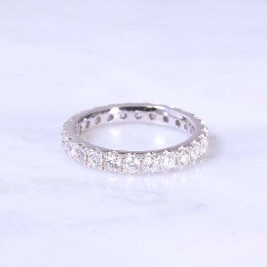 Claw Set Full Diamond Eternity Ring