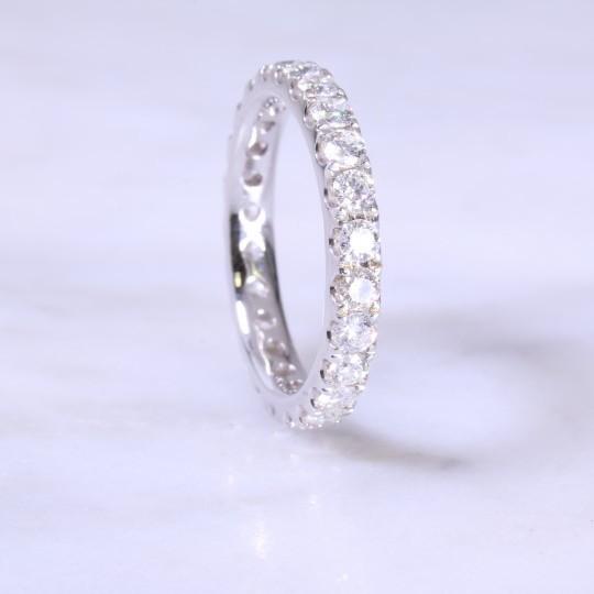 Claw Set Full Diamond Eternity Ring