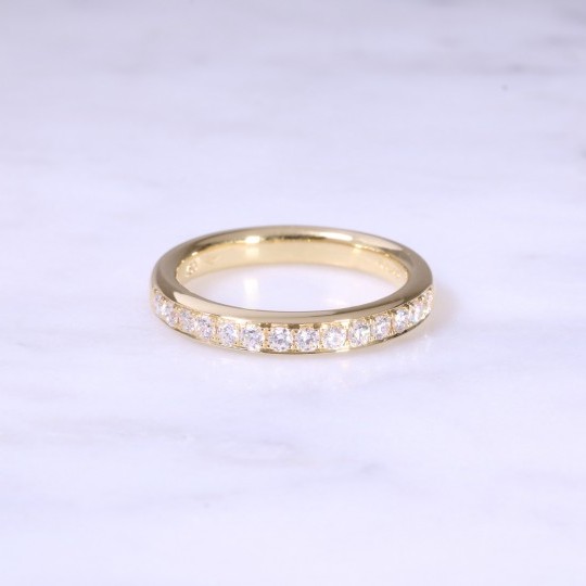 Grain Set Diamond 1/2 Eternity Ring