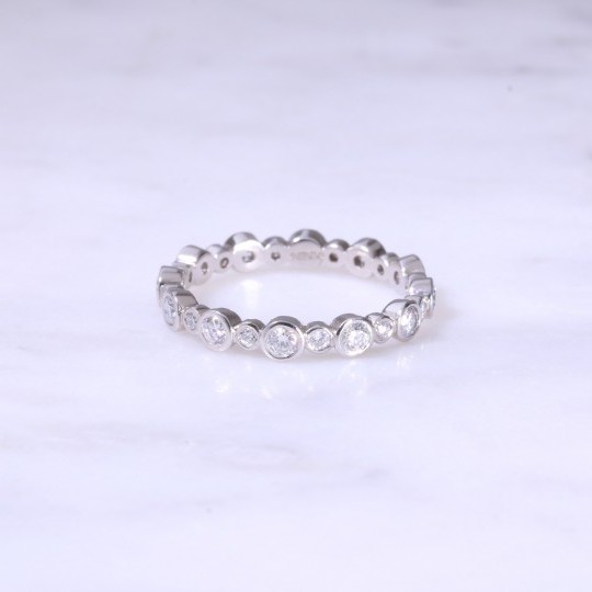 Fancy Rub-Over Diamond Eternity Ring