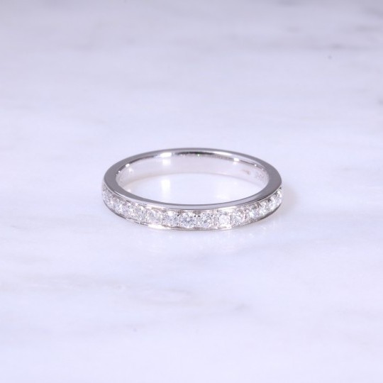 Grain Set Diamond 1/2 Eternity Ring