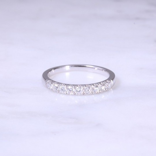 9 Stone Diamond Claw Set 1/2 Eternity Ring
