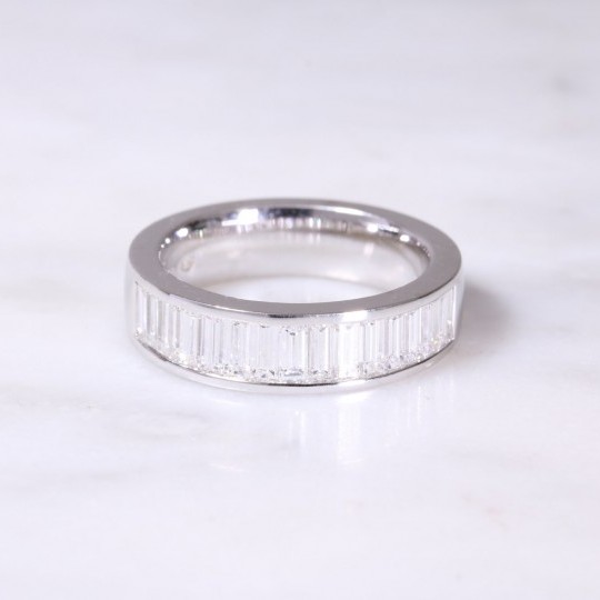 White Gold Baguette Diamond Ring