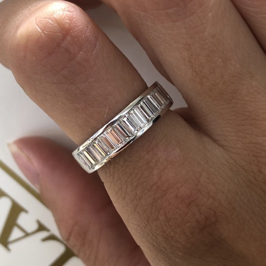 White Gold Baguette Diamond Ring