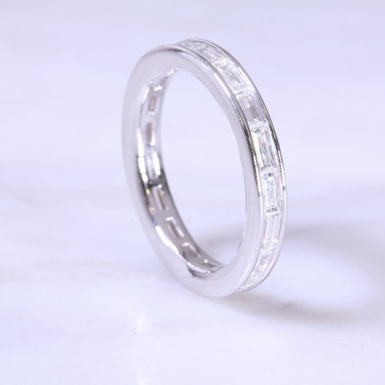 Channel Set Baguette Diamond Full Eternity Ring