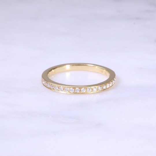 Grain Set Diamond 1/2 Eternity Ring