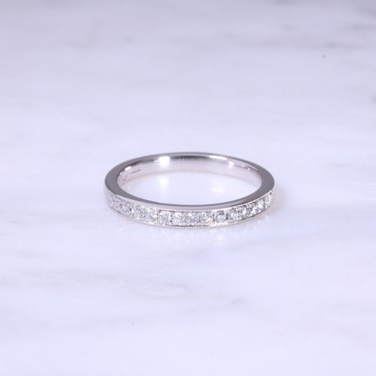 Grain Set Diamond 1/2 Eternity Ring