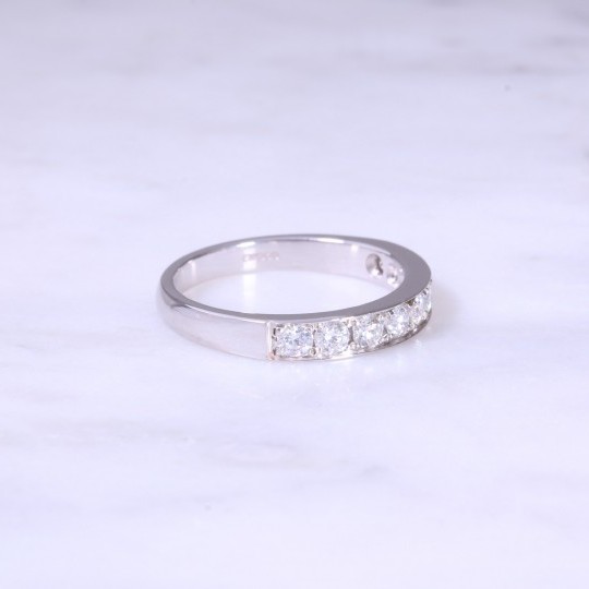 9 Stone Diamond Grain Set 1/2 Eternity Ring