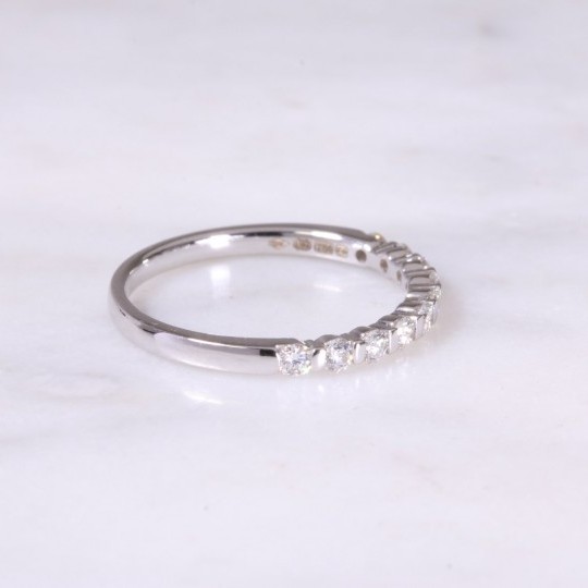 Bar Set Diamond Half Eternity Ring