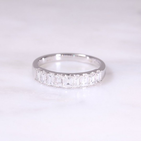 9 Stone Baguette Diamond Ring