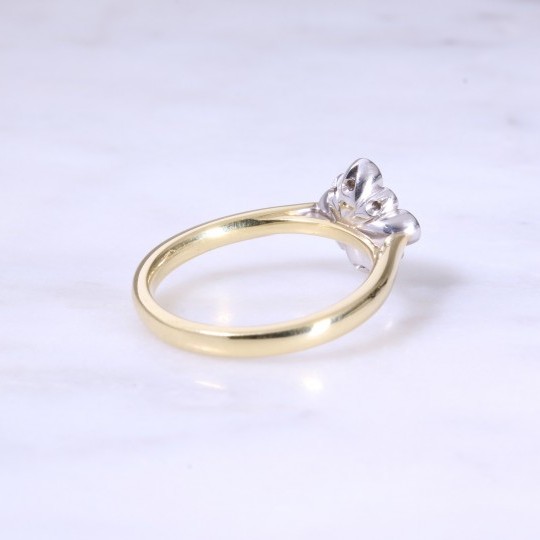 Diamond Shape Round Brilliant Diamond Cluster Ring