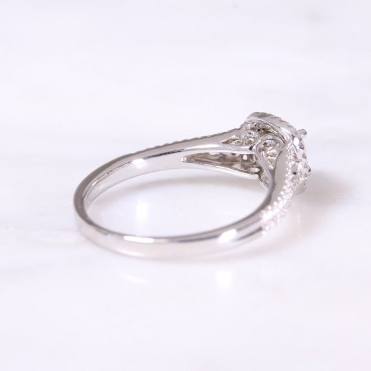 Cushion Shaped Diamond Halo Ring