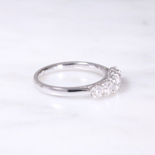 White Gold Diamond Five Stone Ring