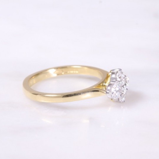 Round Brilliant Diamond 4 Stone Claw Set Ring