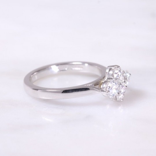 Round Brilliant Diamond 4 Stone Claw Set Ring