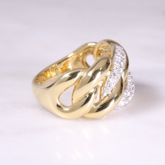 Diamond Curb Link Ring