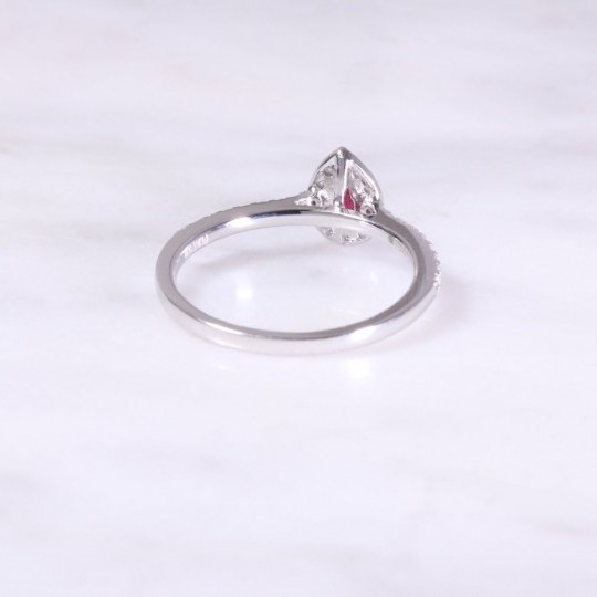 Ruby & Diamond Pear Shaped Ring