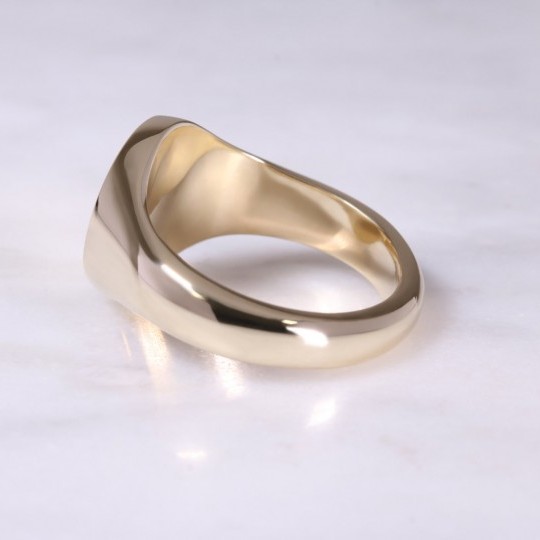 9ct Yellow Gold Oval Signet Ring Large