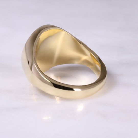 BACK, 18ct Yellow Gold Oval Signet Ring X-Large