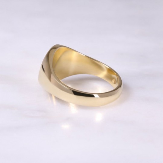 Ladies 18ct Oval Signet Ring Medium