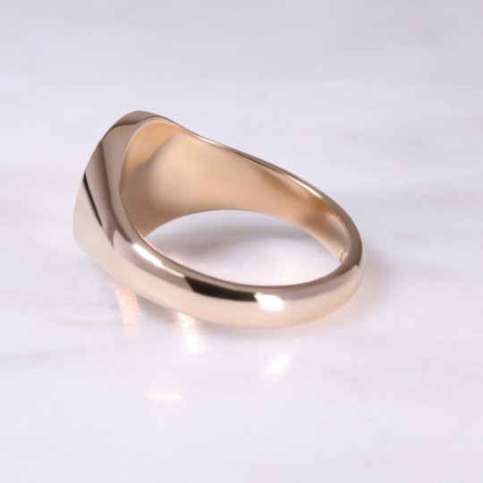 9ct Rose Gold Oval Signet Ring Medium