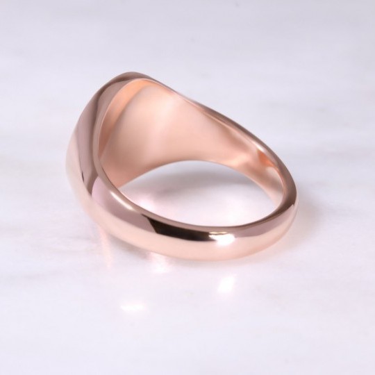 9ct Rose Gold Oval Signet Ring Large