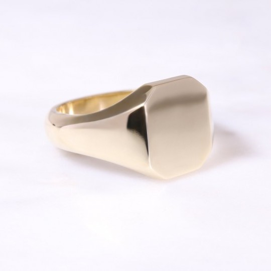 9ct Yellow Gold Octagonal Signet Ring