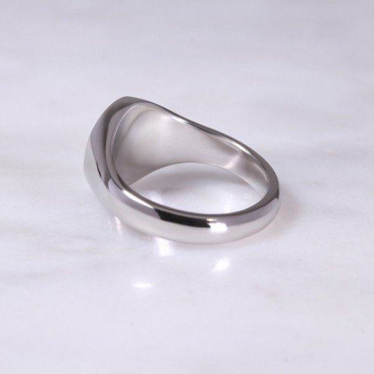 Ladies Platinum Signet Ring Small