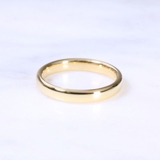 18ct 3mm Court Wedding Ring