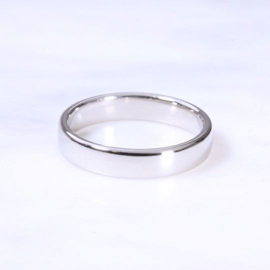 Platinum 4mm Court Wedding Ring