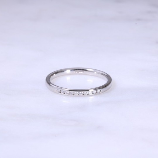 Fine Channel Set Diamond 1/2 Eternity Ring