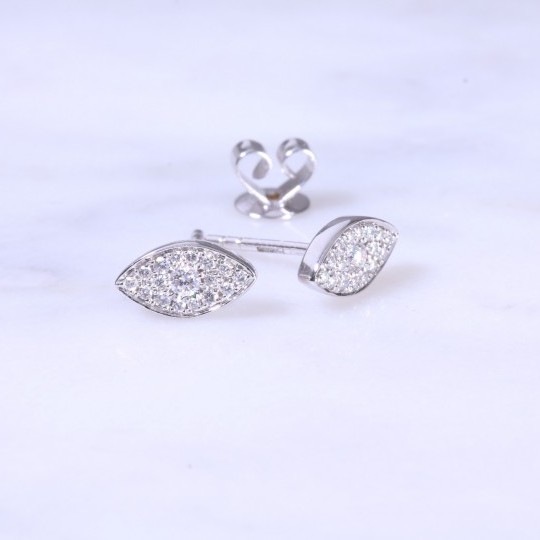 Diamond Marquise Cluster Earrings 0.22ct