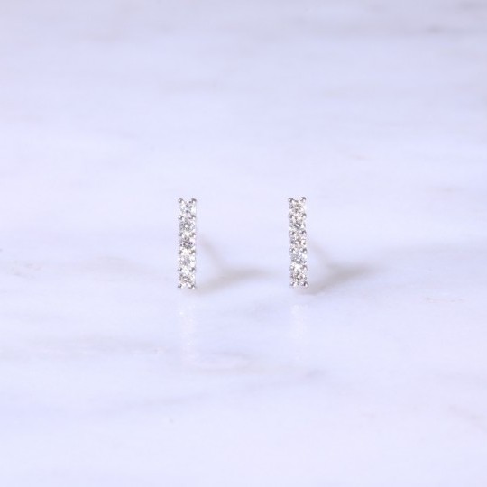 Diamond Bar Ear Studs