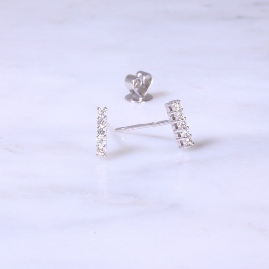 Diamond Bar Ear Studs