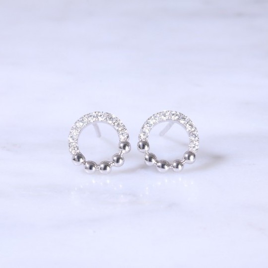 Diamond Bar Ear Studs