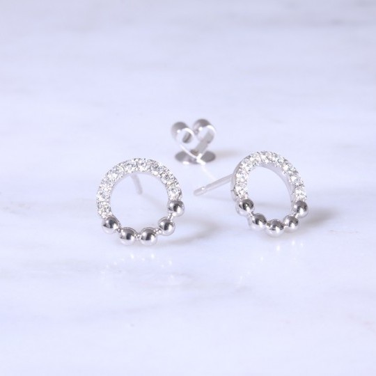 Diamond Bar Ear Studs