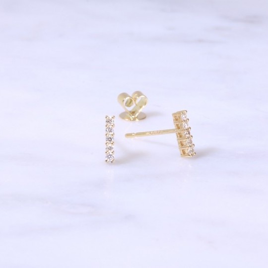 Diamond Bar Earrings