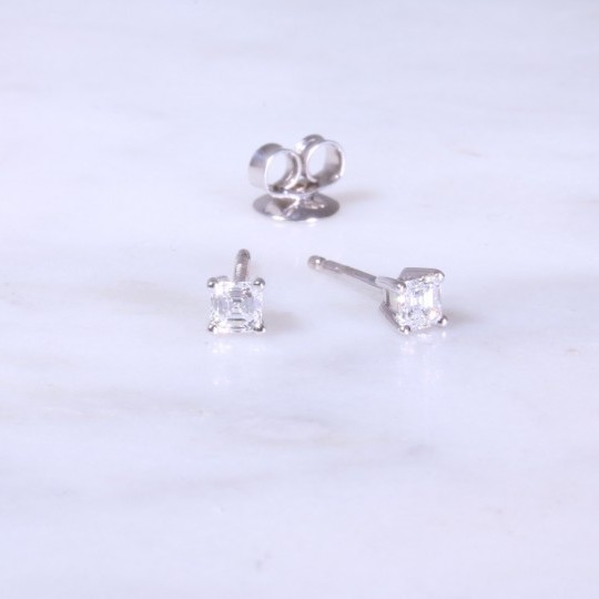 Asscher Diamond Earrings