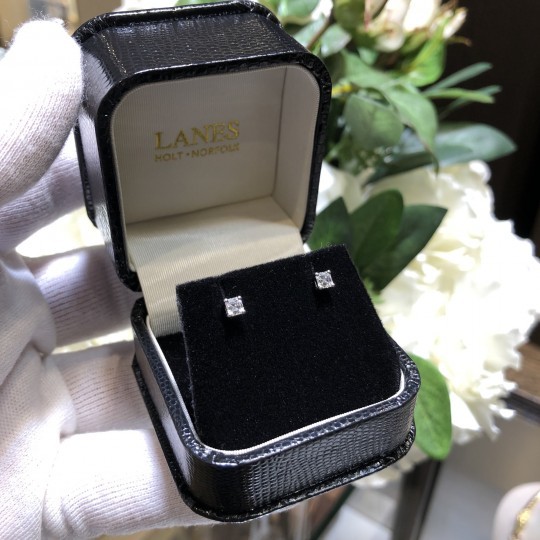 Asscher Diamond Earrings