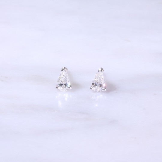 Pear Shape Diamond Earrings