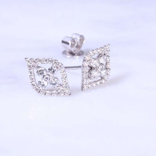 Diamond Tear Shape Ear Studs 0.59ct