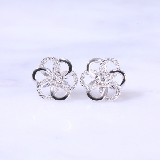 Diamond swirl Ear Studs 0.20ct