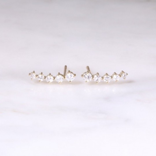 Diamond Climber Earrings