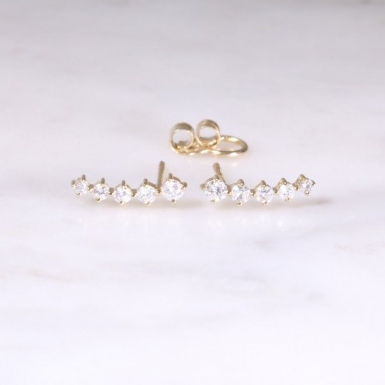Diamond Climber Earrings