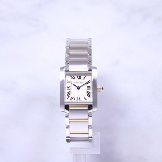 Ladies Cartier Steel & Gold Tank Francaise